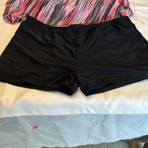 Black Athletic Shorts with Moisture-Wicking Fabric